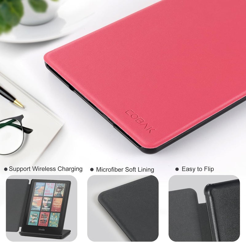 CoBak Case for 7" E-Readers - All New PU Leather Cover with Auto Sleep Wake Feature for E-Readers 2024 Released - Image 4